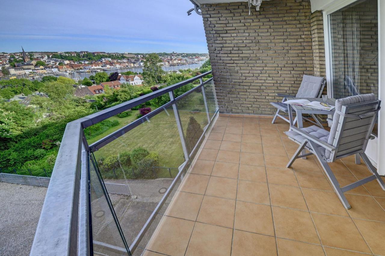 Fewo1846 - Bellevue - Sonnige 2-Zimmer-Wohnung Mit Balkon Und Hafenblick Flensburgo Exterior foto